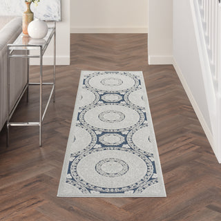 Nourison Key Largo KLG03 Blue Area Rug Room Scene Feature