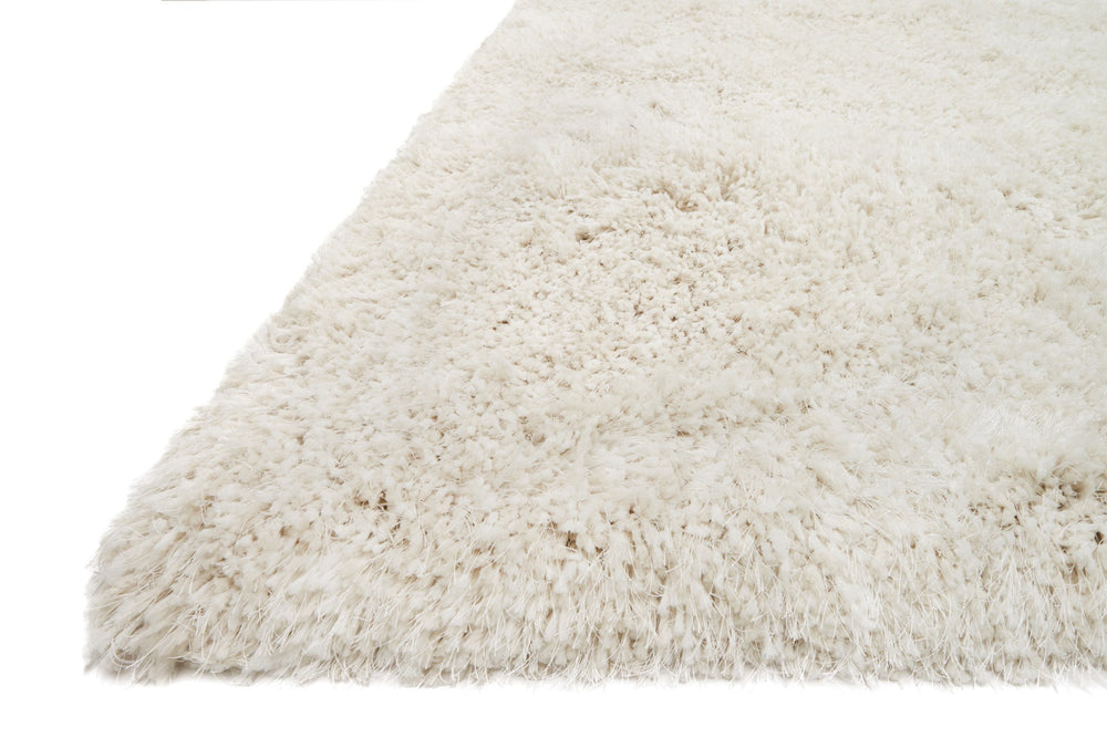 Loloi Kendall Shag KD-01 Ivory Area Rug Corner Feature