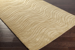 Surya Kinetic KNT-3108 Gold Hand Loomed Area Rug 5x8 Corner