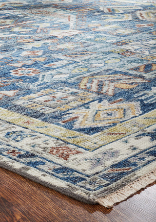 Ancient Boundaries Kohatk KOH-01 Denim Area Rug Corner Image