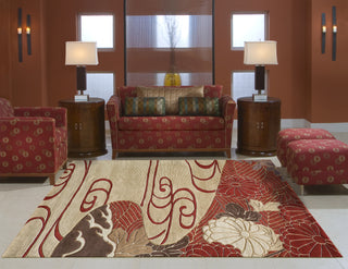 Momeni Koi KO-15 Red Area Rug Roomshot Feature