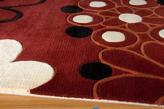 Momeni Koi KO-09 Red Area Rug Corner Shot