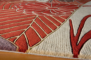 Momeni Koi KO-15 Red Area Rug Corner Shot