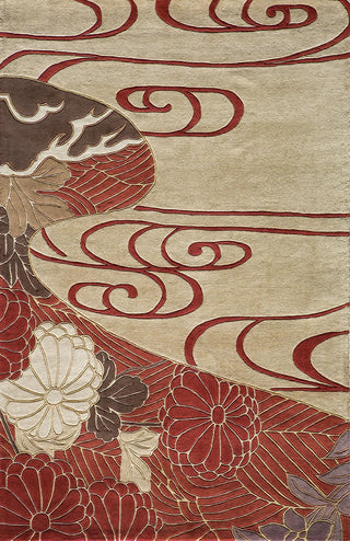 Momeni Koi KO-15 Red Area Rug 