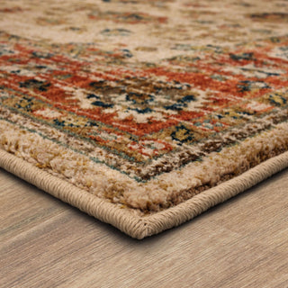 Karastan Spice Market Koyna Cream Area Rug Corner Image