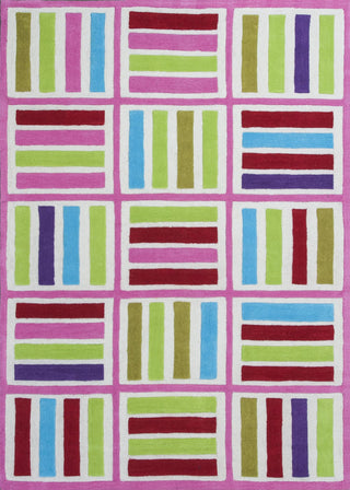 KAS Kozy Kids 0558 Ivory/Pink Elements Hand Tufted Area Rug