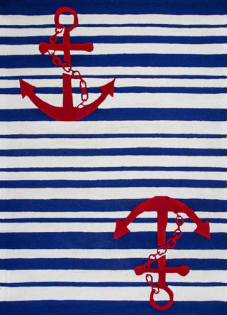KAS Kozy Kids 0560 Blue/White Nautical Area Rug main image