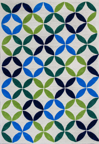 KAS Kozy Kids 0564 Ivory Pinwheels Hand Tufted Area Rug