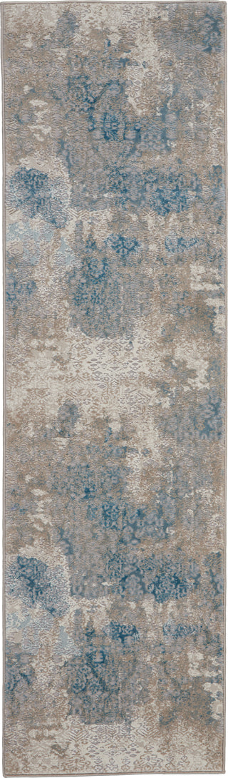 Karma KRM07 Ivory/Light Blue Area Rug by Nourison