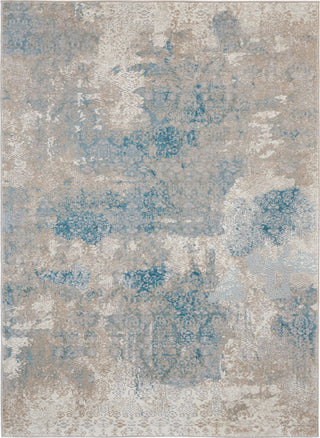 Karma KRM07 Ivory/Light Blue Area Rug by Nourison