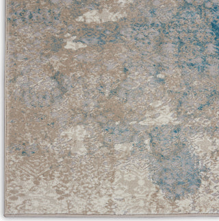 Karma KRM07 Ivory/Light Blue Area Rug by Nourison