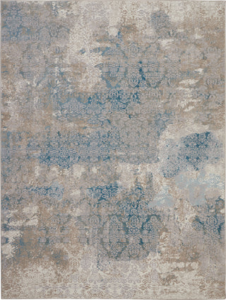 Karma KRM07 Ivory/Light Blue Area Rug by Nourison