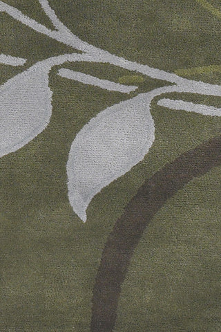 Chandra Kronos KRO-6302 Green/Cream/Grey Area Rug Close Up