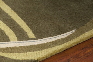 Chandra Kronos KRO-6302 Green/Cream/Grey Area Rug Detail