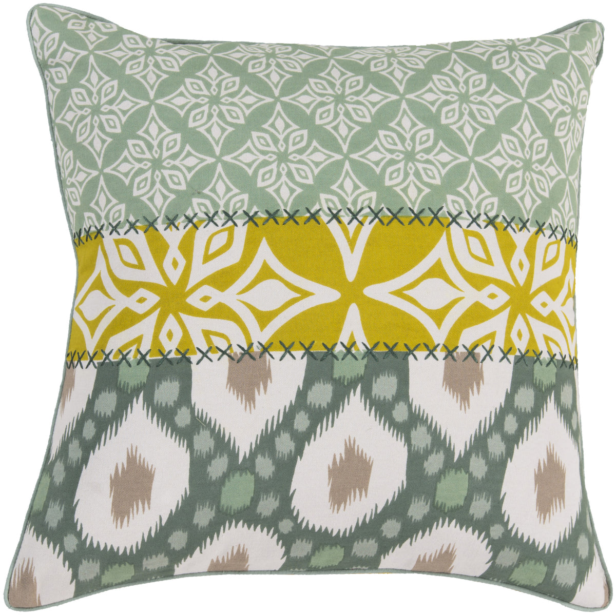 Surya Pattern Mix Layers of Luxury KS-007 Pillow by Kate Spain main image