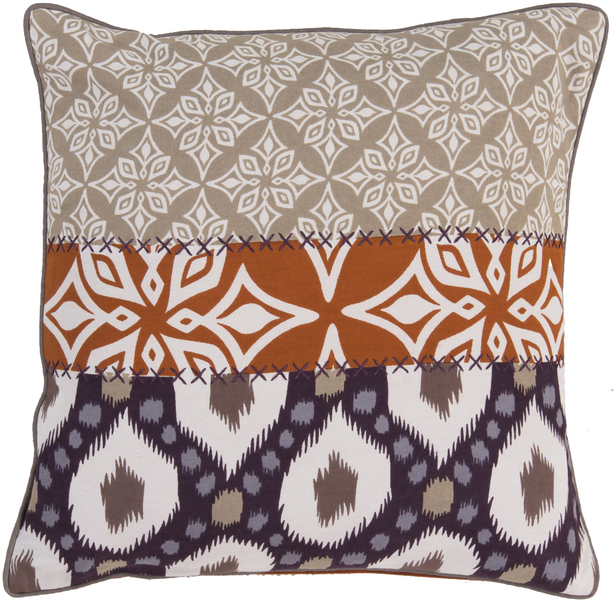 Surya Pattern Mix Layers of Luxury KS-008 Pillow by Kate Spain main image
