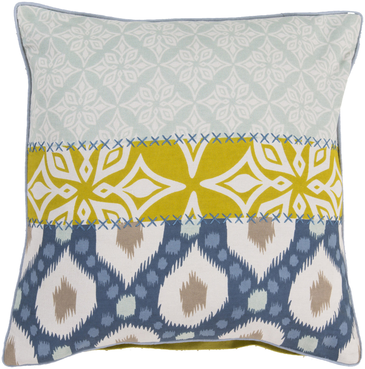 Surya Pattern Mix Layers of Luxury KS-009 Pillow by Kate Spain main image