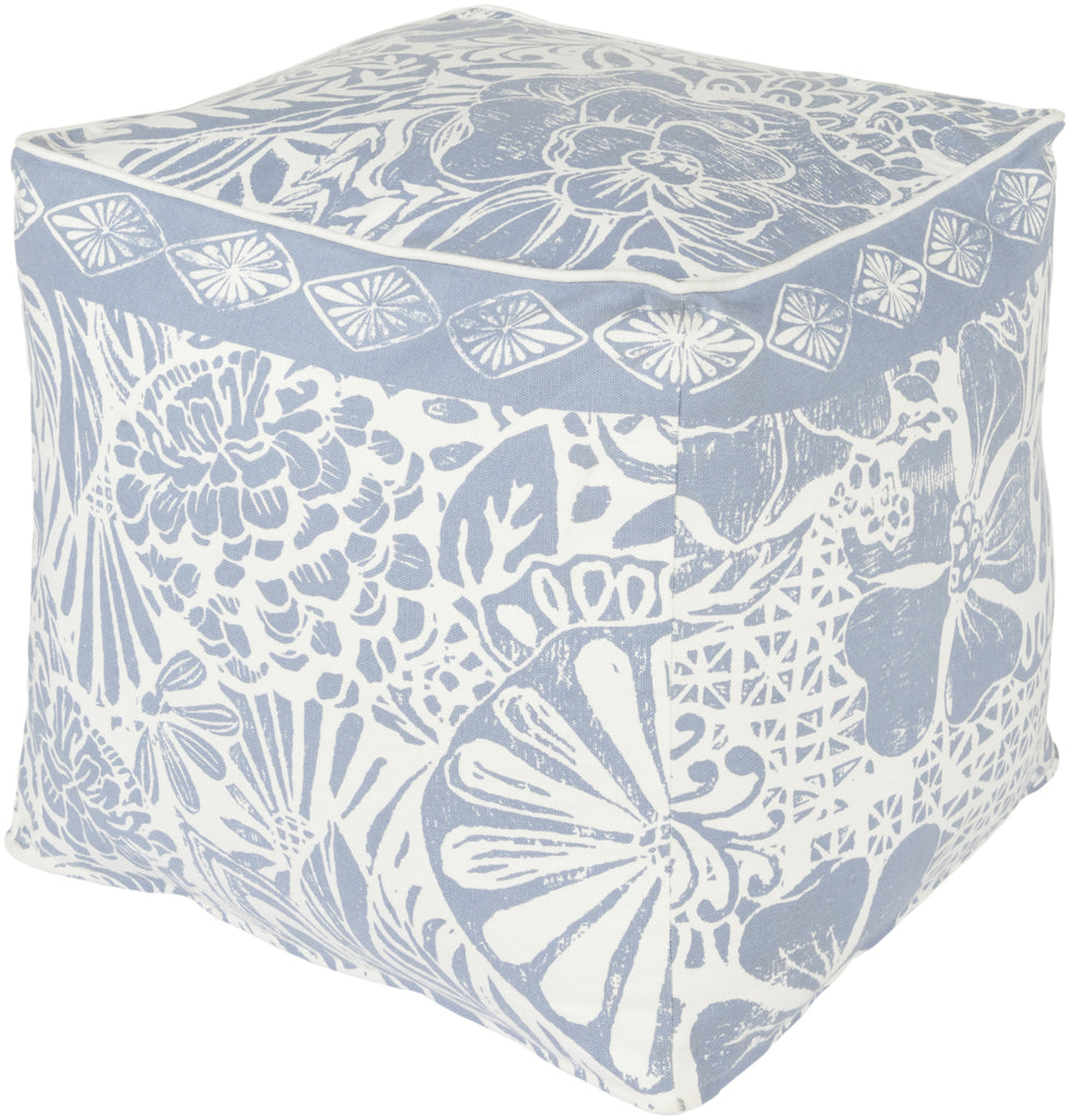 Surya KSPF-004 Gray Pouf by Kate Spain main image