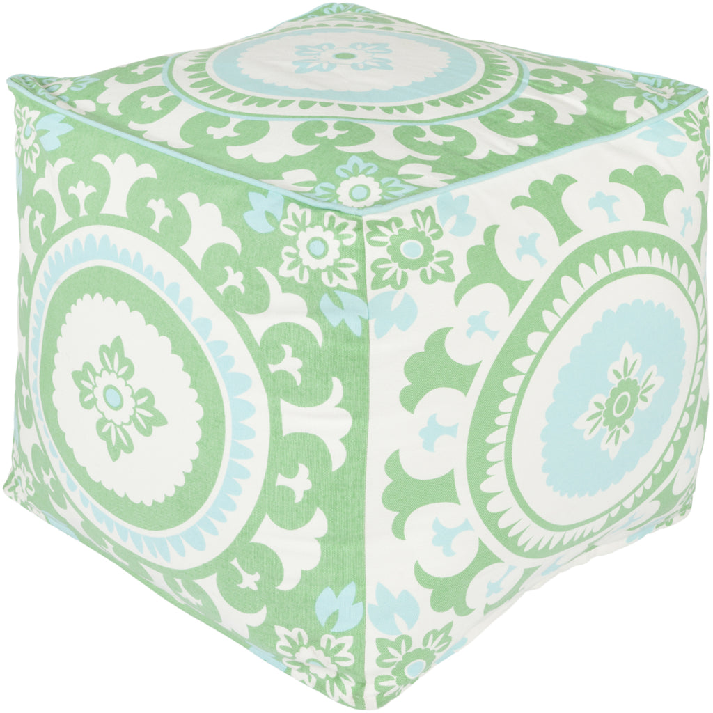 Surya KSPF-013 Green Pouf by Kate Spain main image