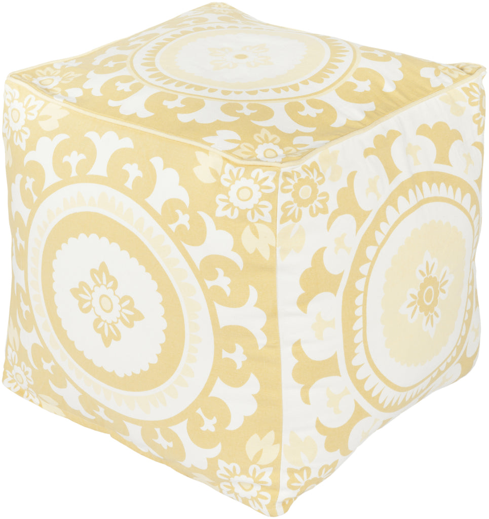 Surya KSPF-014 Yellow Pouf by Kate Spain main image