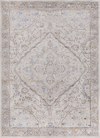 Surya Kaitlyn KTN-1017 Wheat Dark Brown Beige Ivory Brick Sky Blue Area Rug Main Image 8 X 10