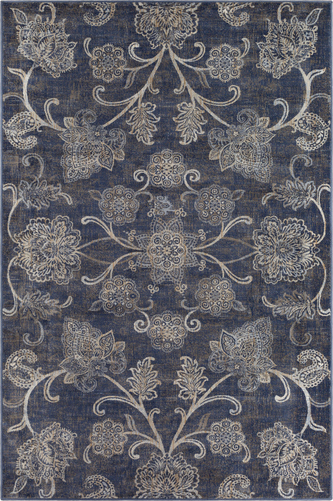 Surya Kaitlyn KTN-1024 Navy Dark Brown Wheat Sky Blue Khaki Area Rug main image