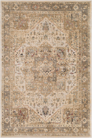 Surya Kaitlyn KTN-1026 Wheat Beige Sky Blue Brick Dark Brown Ivory Area Rug main image