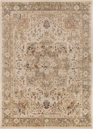 Surya Kaitlyn KTN-1026 Wheat Beige Sky Blue Brick Dark Brown Ivory Area Rug Main Image 8 X 10