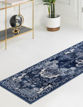 Unique Loom La Jolla T-400A Blue Area Rug Runner Lifestyle Image