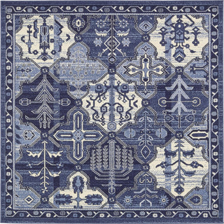 Unique Loom La Jolla T-400A Blue Area Rug Square Lifestyle Image