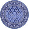 Unique Loom La Jolla T-401A Blue Area Rug Round Lifestyle Image