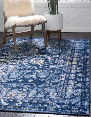 Unique Loom La Jolla T-403A Blue Area Rug Rectangle Lifestyle Image Feature