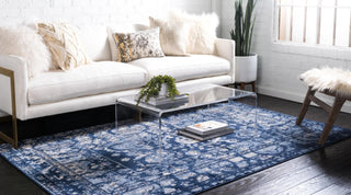 Unique Loom La Jolla T-403A Blue Area Rug Rectangle Lifestyle Image