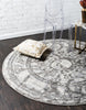Unique Loom La Jolla T-403A Gray Area Rug Round Lifestyle Image