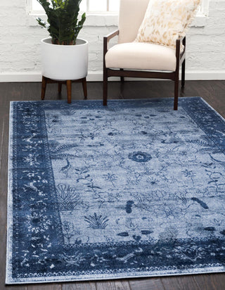 Unique Loom La Jolla T-8636 Blue Area Rug Rectangle Lifestyle Image Feature