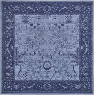 Unique Loom La Jolla T-8636 Blue Area Rug Square Lifestyle Image