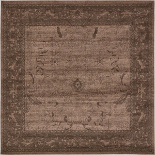 Unique Loom La Jolla T-8636 Brown Area Rug Square Lifestyle Image