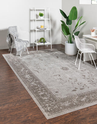 Unique Loom La Jolla T-8636 Light Gray Area Rug Rectangle Lifestyle Image Feature