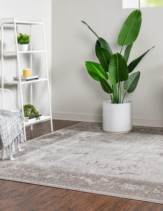 Unique Loom La Jolla T-8636 Light Gray Area Rug Rectangle Lifestyle Image