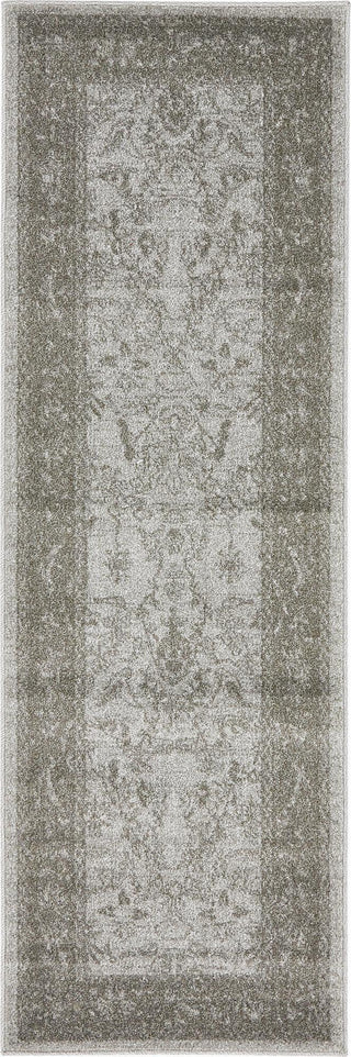 Unique Loom La Jolla T-8636 Light Gray Area Rug Runner Top-down Image