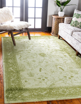 Unique Loom La Jolla T-8636 Light Green Area Rug Rectangle Lifestyle Image Feature