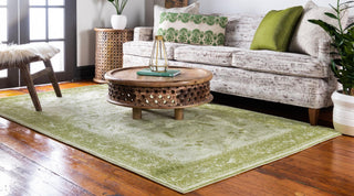 Unique Loom La Jolla T-8636 Light Green Area Rug Rectangle Lifestyle Image