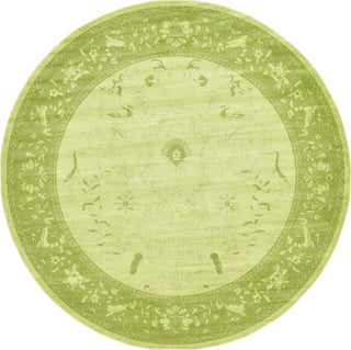 Unique Loom La Jolla T-8636 Light Green Area Rug Round Lifestyle Image