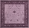 Unique Loom La Jolla T-8636 Purple Area Rug Square Top-down Image