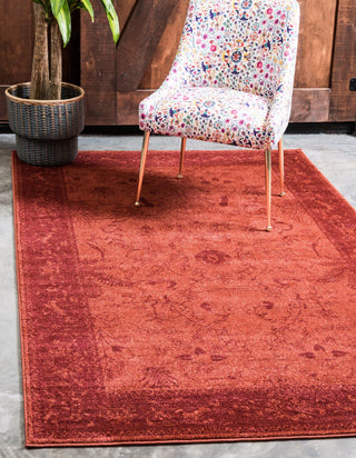 Unique Loom La Jolla T-8636 Rust Red Area Rug Rectangle Lifestyle Image Feature