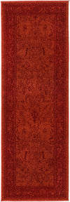 Unique Loom La Jolla T-8636 Rust Red Area Rug Runner Top-down Image