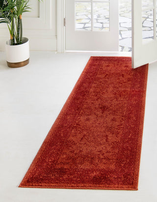 Unique Loom La Jolla T-8636 Rust Red Area Rug Runner Lifestyle Image