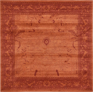 Unique Loom La Jolla T-8636 Rust Red Area Rug Square Lifestyle Image