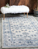 Unique Loom La Jolla T-8769 Ivory Blue Area Rug Rectangle Lifestyle Image Feature