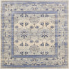 Unique Loom La Jolla T-8769 Ivory Blue Area Rug Square Lifestyle Image